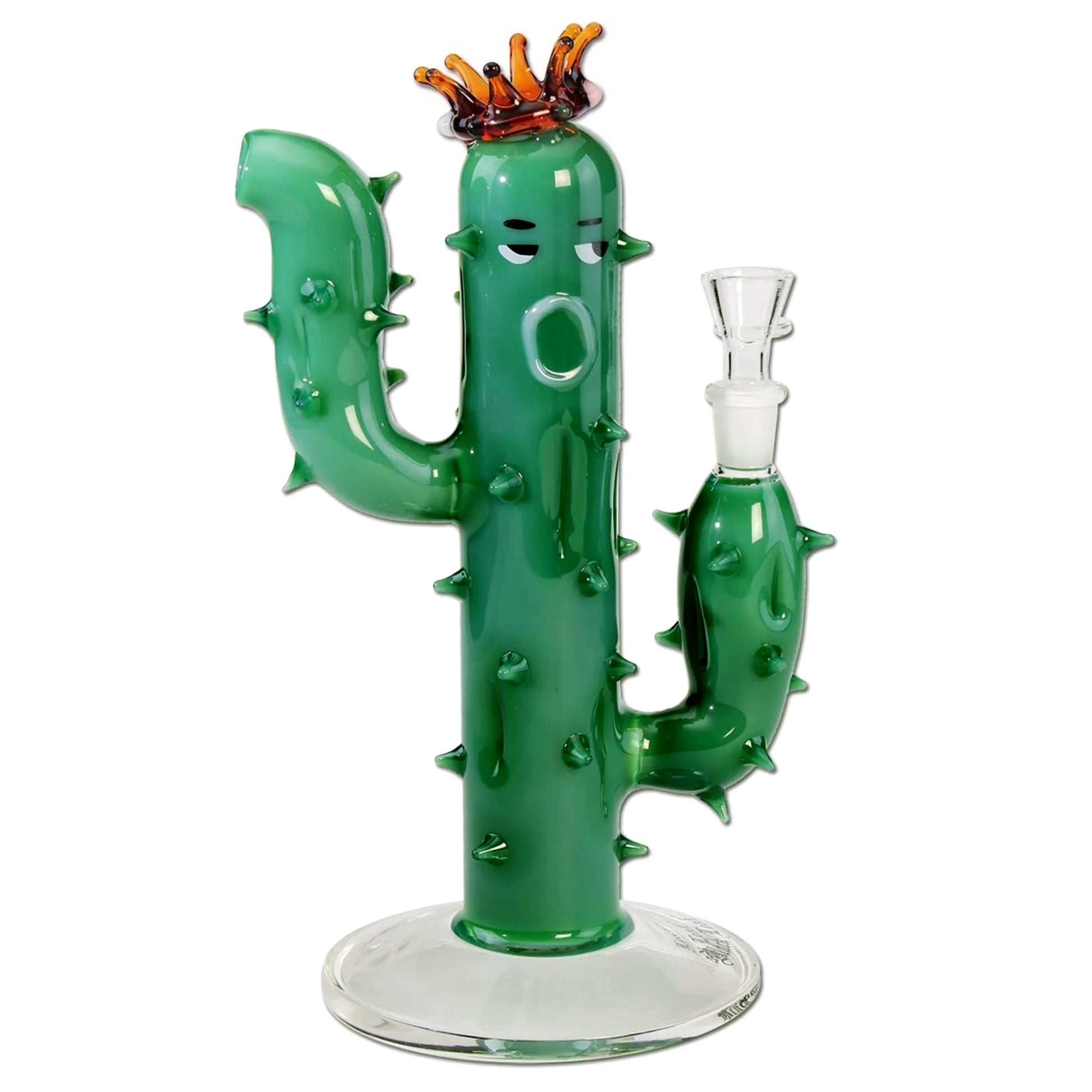 Black Leaf Cactus Pipe green with Crown